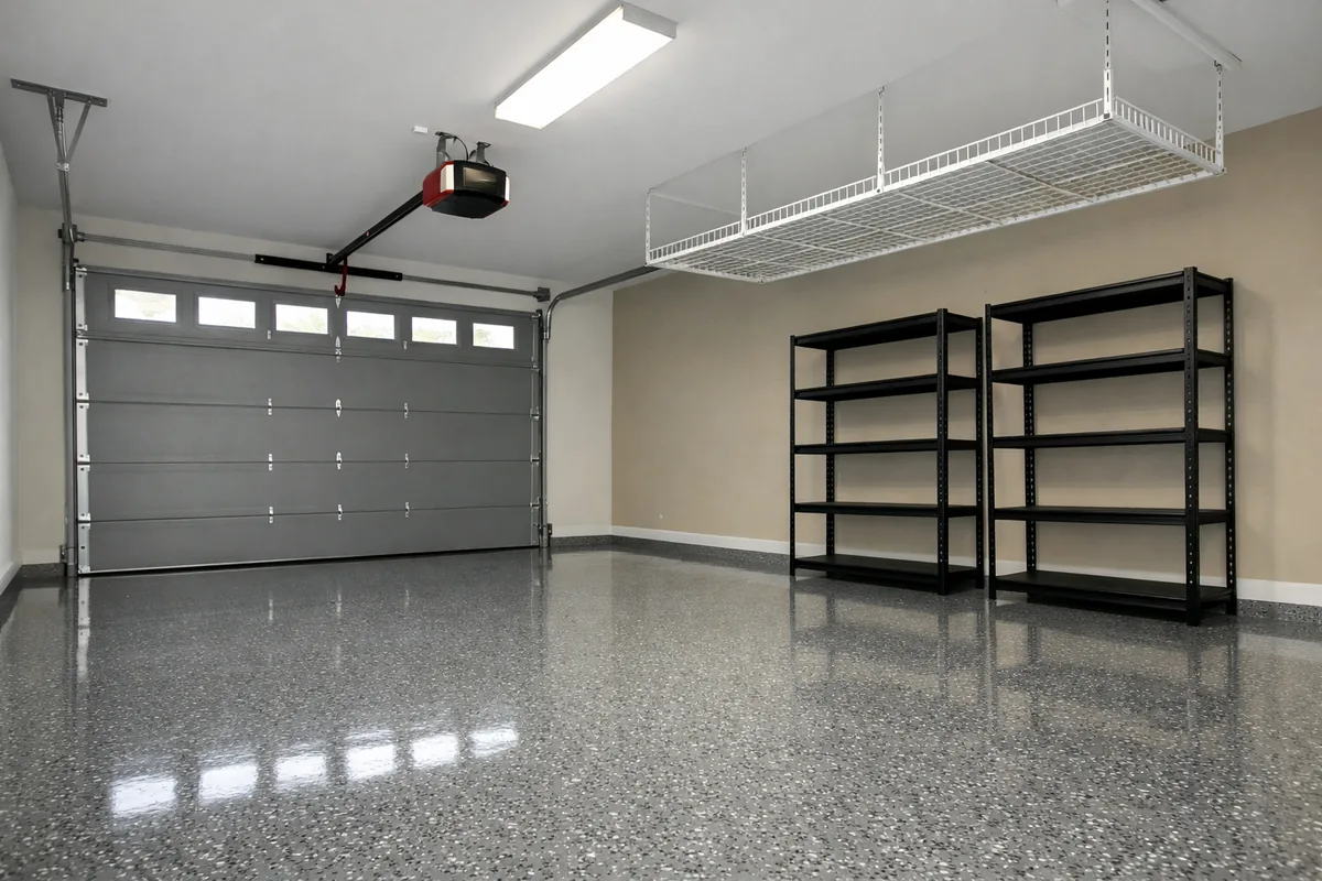Professional epoxy garage floor coating by Ace Garage Pros in Dallas-Fort Worth