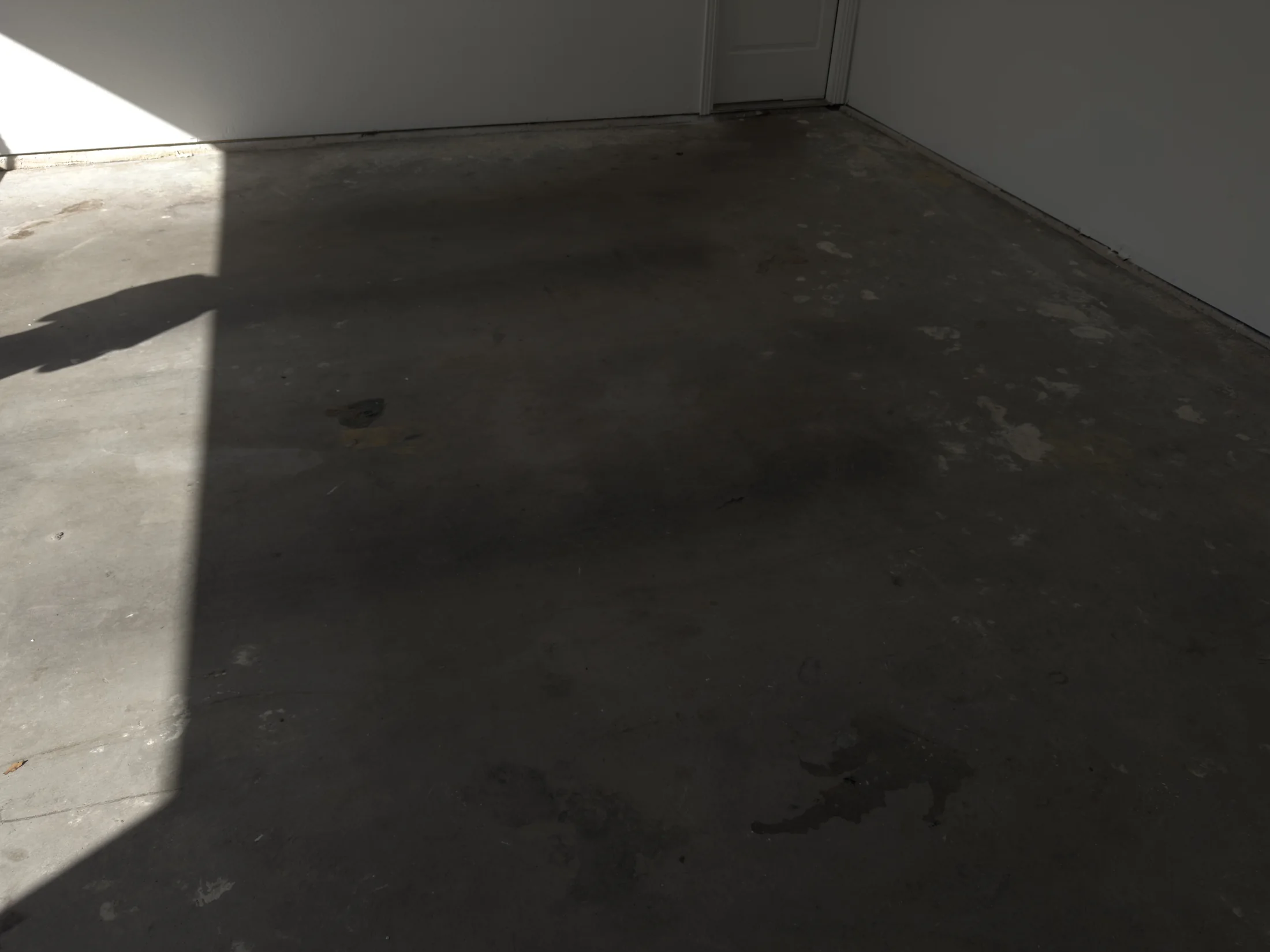 Garage floor before coating installation in Allen, Texas