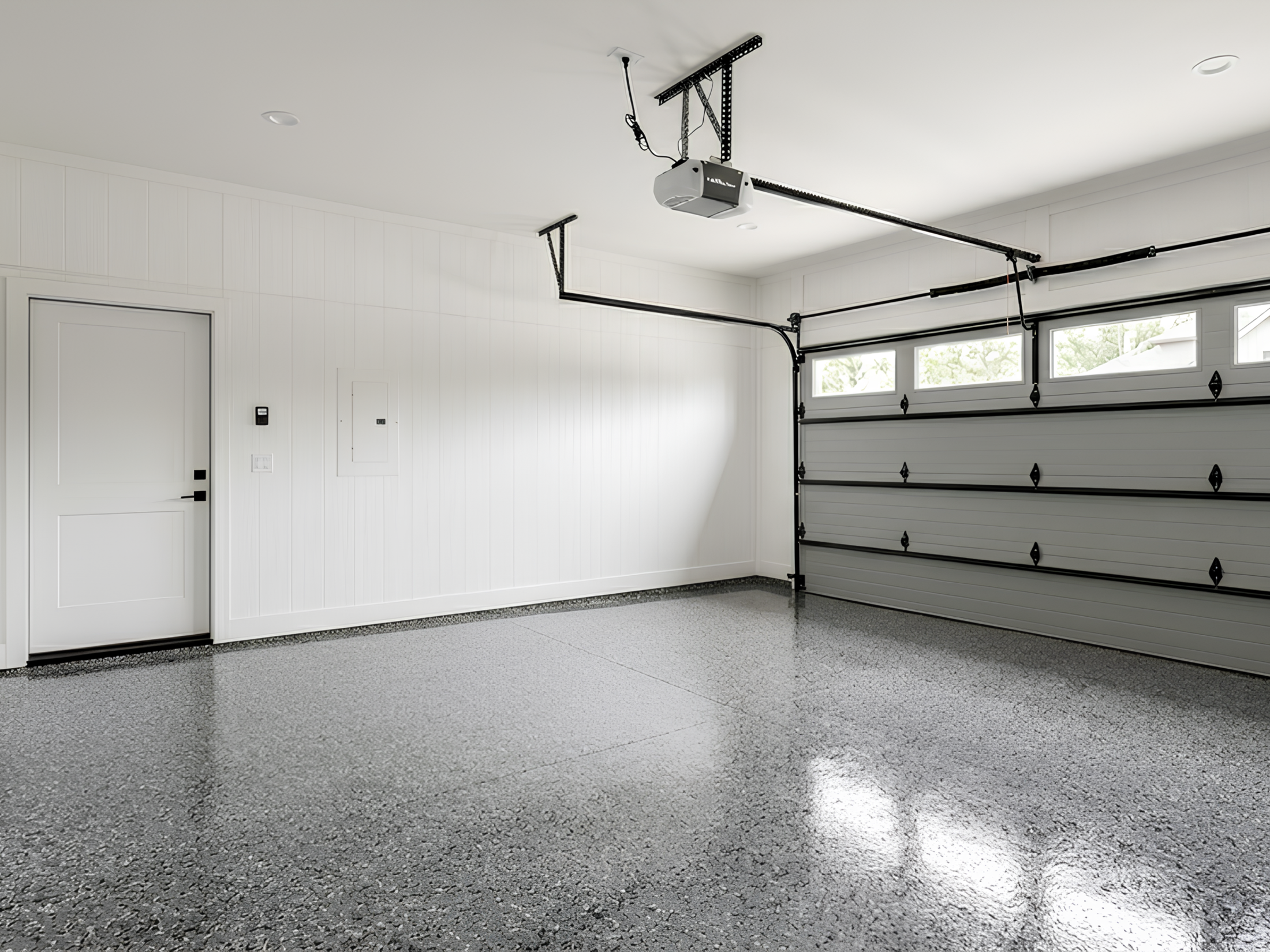 Finished garage floor coating in Dallas, Texas