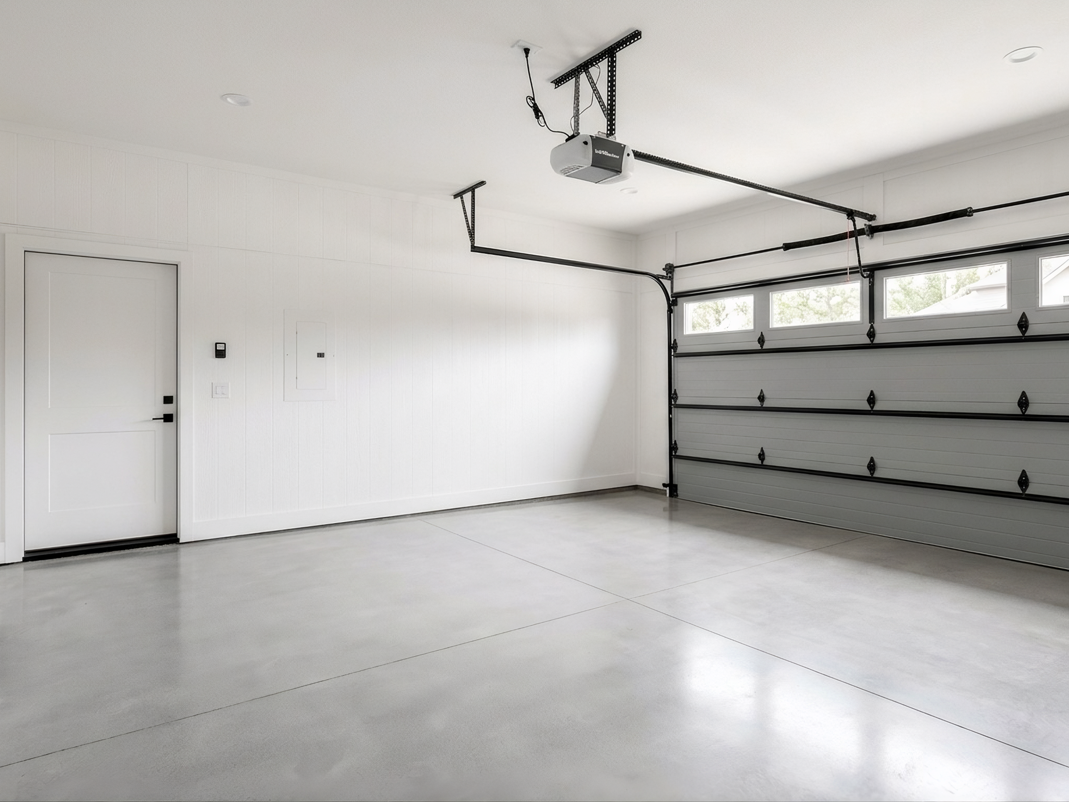 Garage floor before coating installation in Dallas, Texas